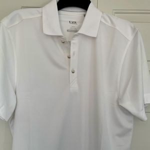 CUTTER & BUCK WHITE SHIRT - MENS SMALL - DRY TECH WITH UPF 50+ NEVER WORN